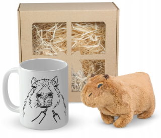 Gadget - NARODENINOVÝ DARČEK CAPYBARA SADA hrnčekov s maskotom